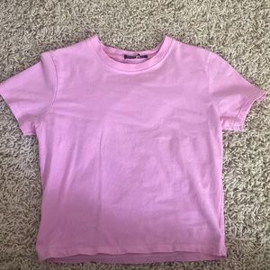 pink brandy melville basic tee